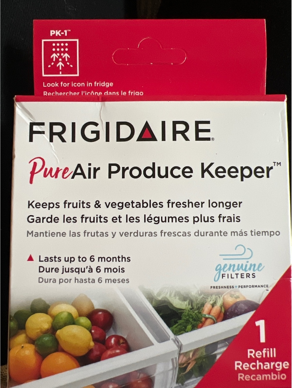 Frigidaire PureAir Produce Keeper Refill - Keeps Fruits & Vegetables Fresher Up